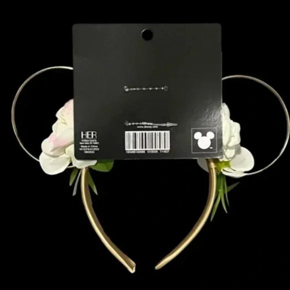 Disney Minnie Mouse Ears 2025 Gold Spring Flower & Garden Princess ALDI Collab - Picture 2 of 3